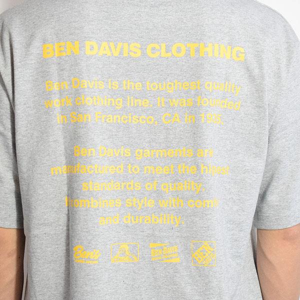 ベンデイビス Tシャツ BEN DAVIS BBQ RINGER TEE -MIX GRAY- メンズ 半袖 リンガーTシャツ トリムTシャツ 送料無料 ストリート｜artif｜04