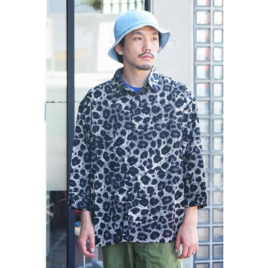 コアセルベート シャツ COACERVATE LEOPARD FLY FRONT 3/4 SLEEVE