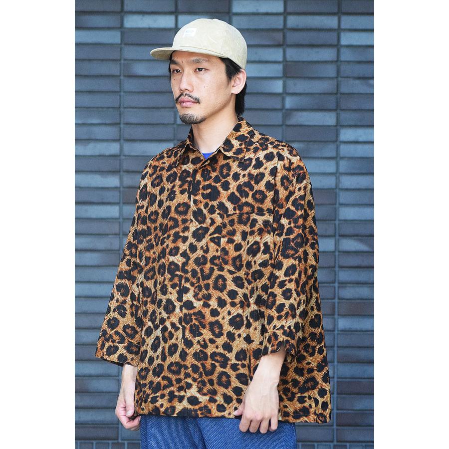 コアセルベート シャツ COACERVATE LEOPARD FLY FRONT 3/4 SLEEVE