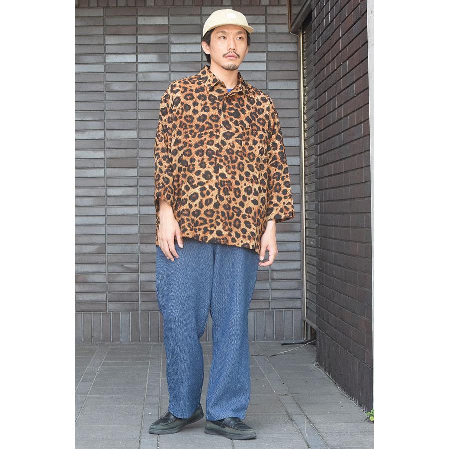 コアセルベート シャツ COACERVATE LEOPARD FLY FRONT 3/4 SLEEVE