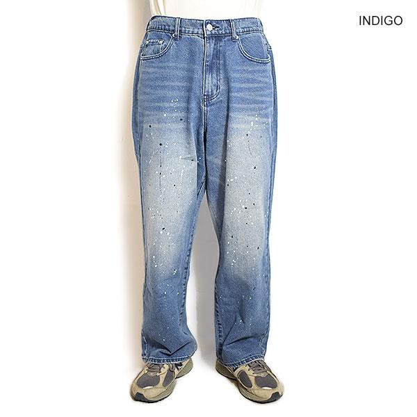 コアセルベート パンツ COACERVATE WIDE STRAIGHT SPLASH PAINT DENIM