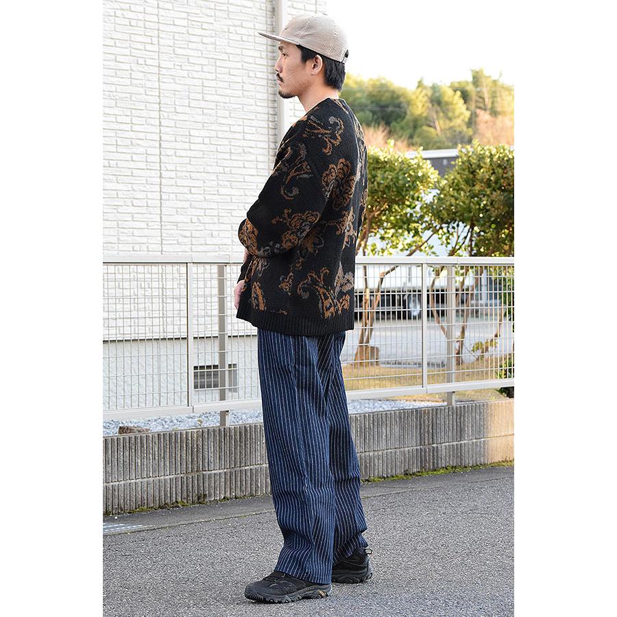 コアセルベート パンツ COACERVATE WIDE STRAIGHT STRIPE DENIM PANTS