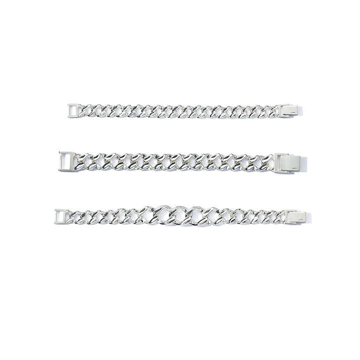 メーカー取り寄せ対応 クライミー ブレスレット CRIMIE LINK CHAIN GRADATION SILVER BRACELET 送料無料の画像
