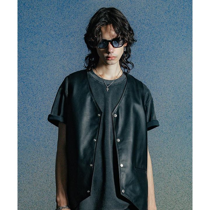 2025 秋冬 先行予約 メーカー取り寄せ対応 クライミー ベスト CRIMIE SPANISH LAMB LEATHER VEST 送料無料 キャンセル不可の画像
