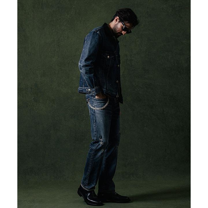 クライミー パンツ CRIMIE BORN FREE 2 REGULAR STYLE GARAGE USED SELVEDGE STRETCH JEANS メンズ デニムパンツの画像