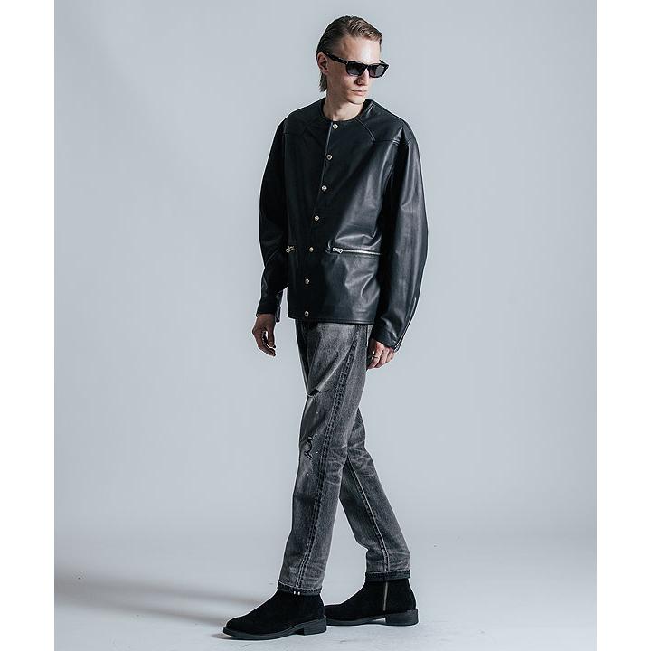 2026 春夏 先行予約 2月中旬〜下旬入荷予定 クライミー カーディガン CRIMIE LAMB LEATHER RIDERS CARDIGAN 送料無料の画像
