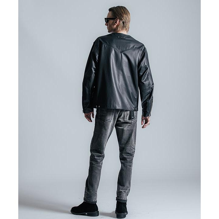 2026 春夏 先行予約 2月中旬〜下旬入荷予定 クライミー カーディガン CRIMIE LAMB LEATHER RIDERS CARDIGAN 送料無料の画像