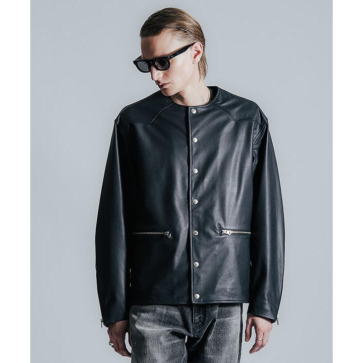 2026 春夏 先行予約 2月中旬〜下旬入荷予定 クライミー カーディガン CRIMIE LAMB LEATHER RIDERS CARDIGAN 送料無料の画像