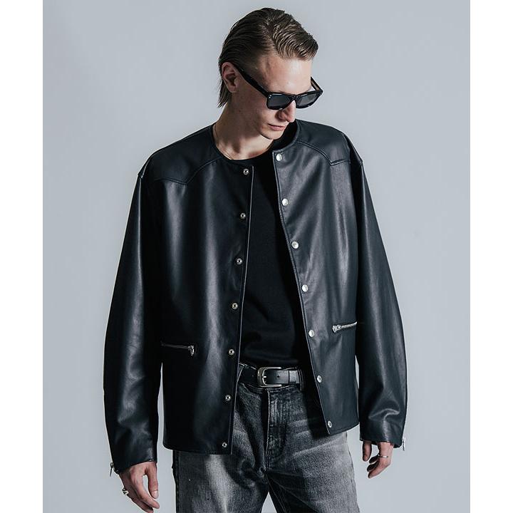 2026 春夏 先行予約 2月中旬〜下旬入荷予定 クライミー カーディガン CRIMIE LAMB LEATHER RIDERS CARDIGAN 送料無料の画像
