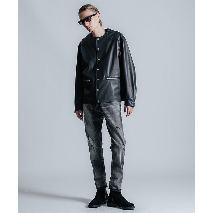 2026 春夏 先行予約 2月中旬〜下旬入荷予定 クライミー カーディガン CRIMIE LAMB LEATHER RIDERS CARDIGAN 送料無料の画像