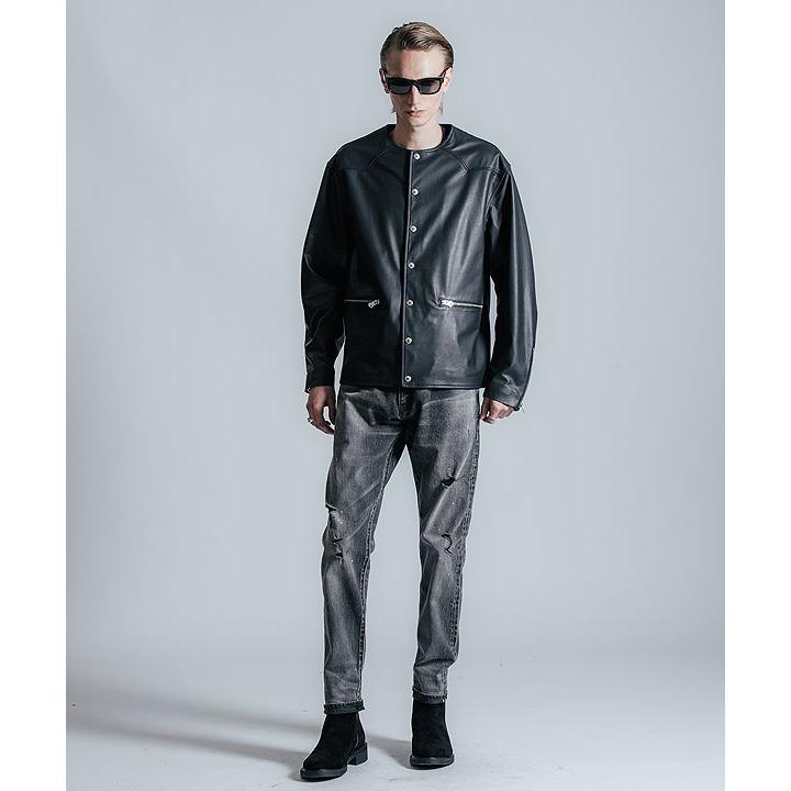 2026 春夏 先行予約 2月中旬〜下旬入荷予定 クライミー カーディガン CRIMIE LAMB LEATHER RIDERS CARDIGAN 送料無料の画像