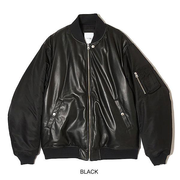 CRIMIE クライミー ジャケット NYLON SLEEVE LEATHER MA1 JACKET