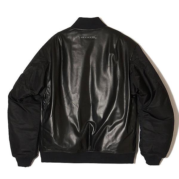 CRIMIE クライミー ジャケット NYLON SLEEVE LEATHER MA1 JACKET
