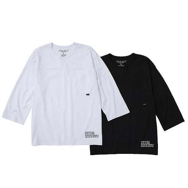 イーブルアクト Tシャツ EVILACT 2PACK QS メンズ 7分袖 パックTシャツ 
