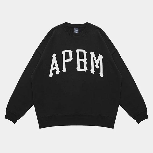 APPLEBUM アップルバム ありあまっ W BIG POCKET CREW SWEAT BLACK 