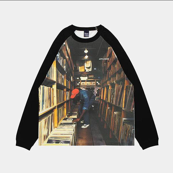 APPLEBUM（アップルバム） Tシャツ “Record Store” Raglan L/S T-shirt