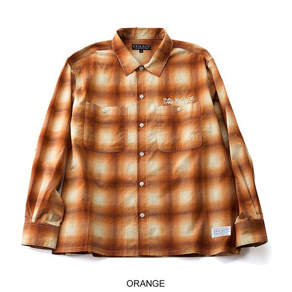 20％OFF SALE セール EVILACT イーブルアクト OMBLE SHIRT メンズ シャツ 長袖 チェックシャツ オンブレチェック atftps 20％OFF SALE セール イーブルアクト シャツ EVILACT OMBLE SHIRT