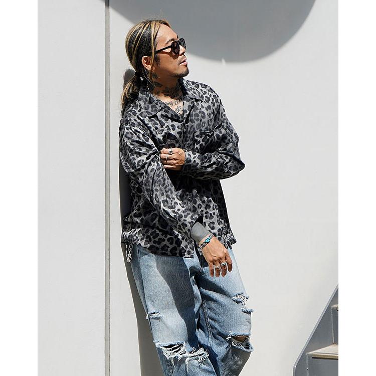 SALE セール イーブルアクト シャツ EVILACT LEOPARD LS メンズ 長袖