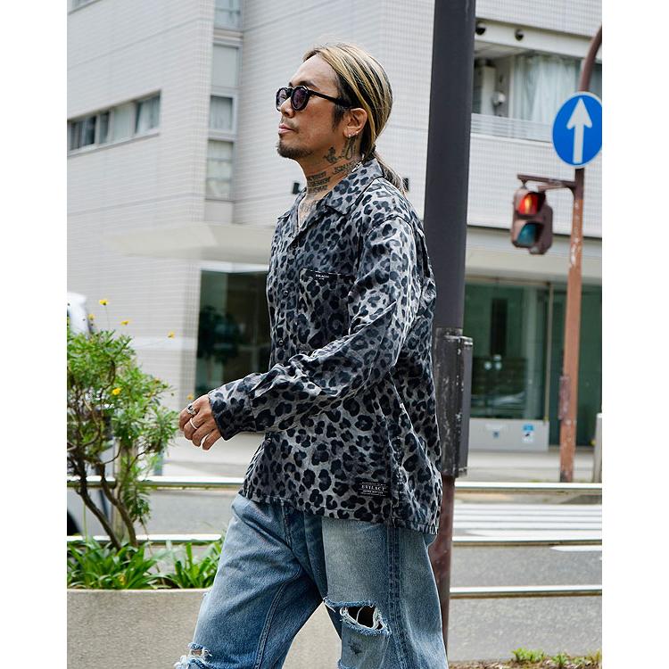 SALE セール イーブルアクト シャツ EVILACT LEOPARD LS メンズ 長袖