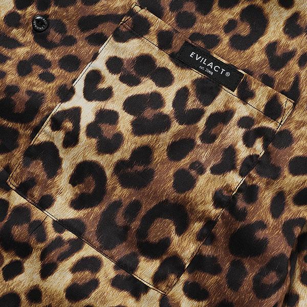 SALE セール イーブルアクト シャツ EVILACT LEOPARD LS メンズ 長袖