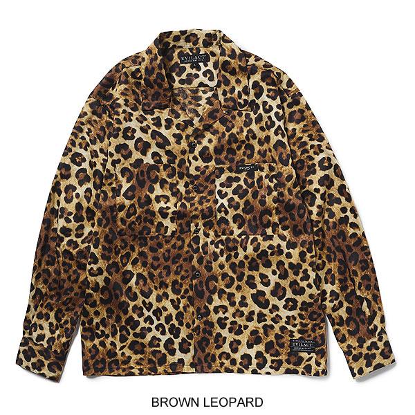 SALE セール イーブルアクト シャツ EVILACT LEOPARD LS メンズ 長袖