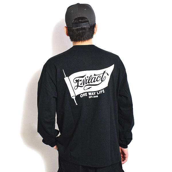 SALE セール イーブルアクト Tシャツ EVILACT FLAG LS メンズ 長袖