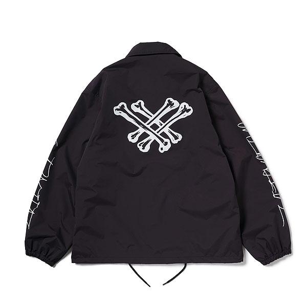 EVILACT イーブルアクト ナイロンコーチジャケット ブラック 裏ボア M EVILACT ボアコーチジャケット : HOODLUM