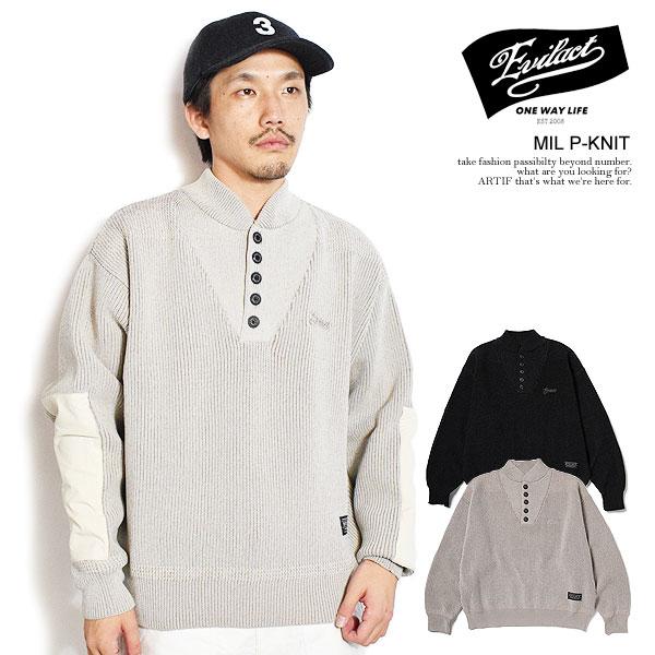 EVILACT イーブルアクト MIL P-KNIT メンズ ニット セーター ヘンリーネック バイカー 送料無料 ストリート atftps SALE セール イーブルアクト ニット EVILACT MIL P-KNIT メンズ