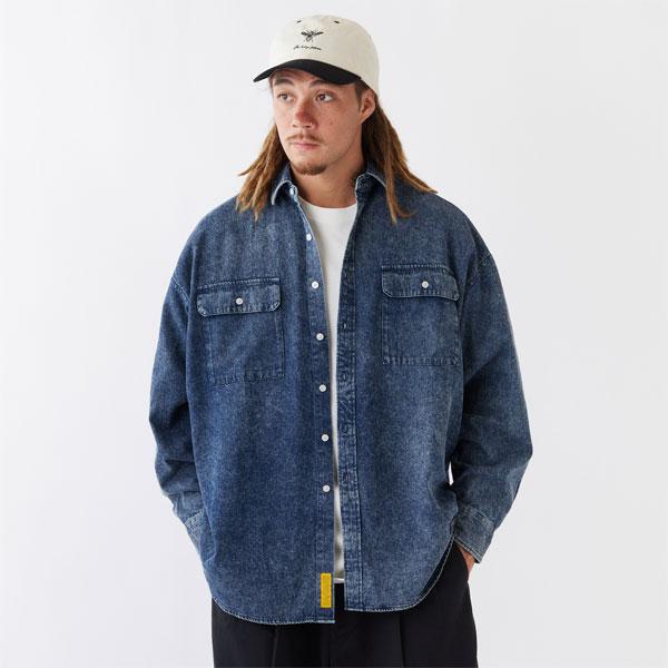 FAT エフエーティー シャツ FAT DENIFORM メンズ 長袖 デニムシャツ