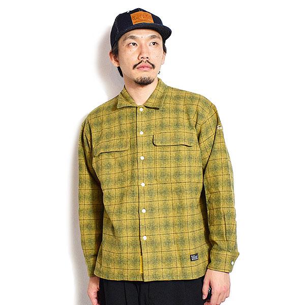 FAT エフエーティー シャツ FAT HEATHERCROP メンズ 長袖 チェック