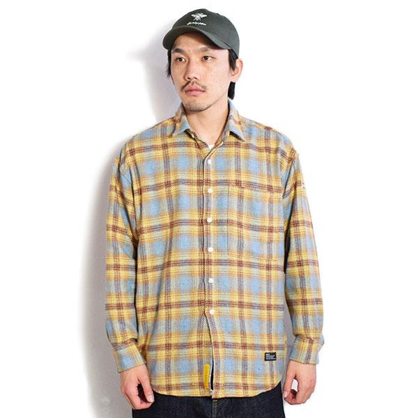 F.A.T. フランネルネルシャツ イエロー・ブラックチェック FAT エフエーティー シャツ FAT GIGANNEL メンズ 長袖 チェックシャツ