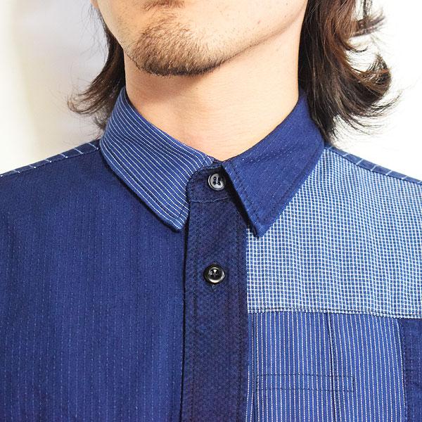 FDMTL（ファンダメンタル） SALE セール シャツ FDMTL PATCHWORK SHIRT