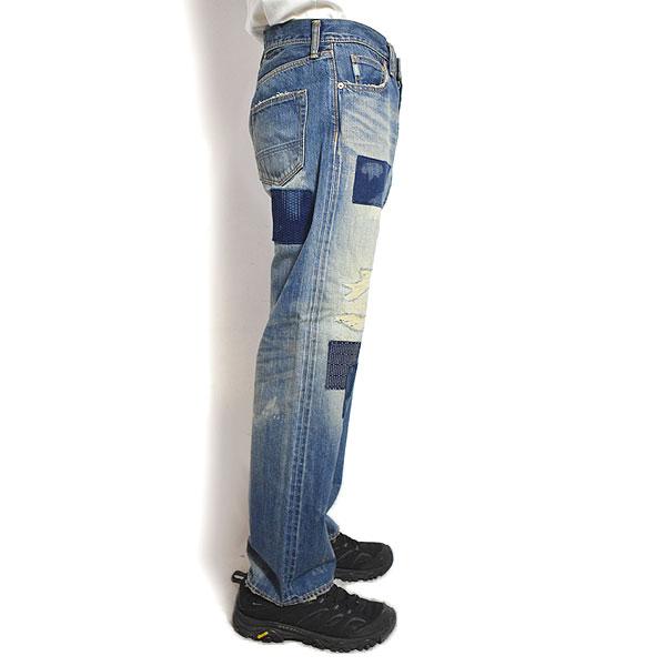 ファンダメンタル パンツ FDMTL CLASSIC STRAIGHT DENIM CS126 メンズ デニム デニムパンツ インディゴ パッチワーク 送料無料の画像