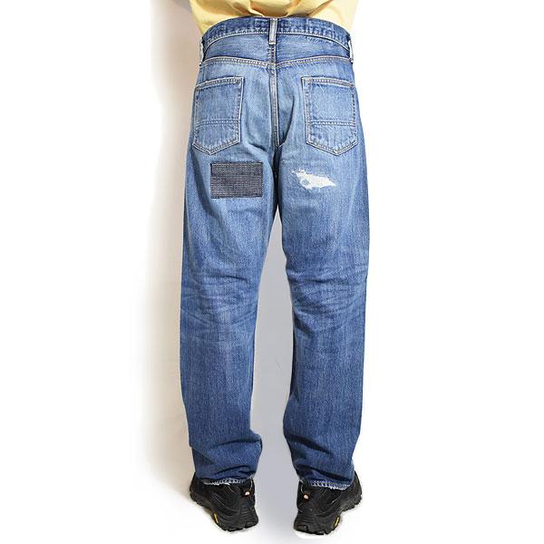 ファンダメンタル デニム FDMTL CLASSIC FIT DENIM CS128 メンズ パンツ デニムパンツ インディゴ パッチワーク 送料無料の画像