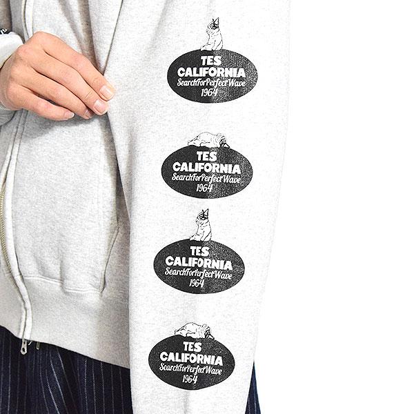 TES エンドレスサマー　パーカー　グレー TES/テス】TES CAL LOCAL SWEAT PARKA GRAY プルオーバーパーカー THE