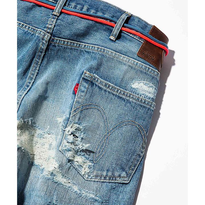SALE セール グラム パンツ glamb Heavy Damage Wide Denim グランジワイドデニム メンズの画像