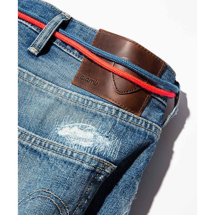 SALE セール グラム パンツ glamb Heavy Damage Wide Denim グランジワイドデニム メンズの画像