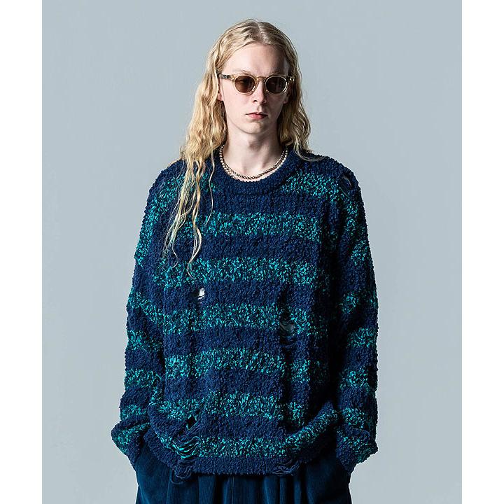 glamb（グラム） ニット glamb Fluff Border Knit フラフボーダー