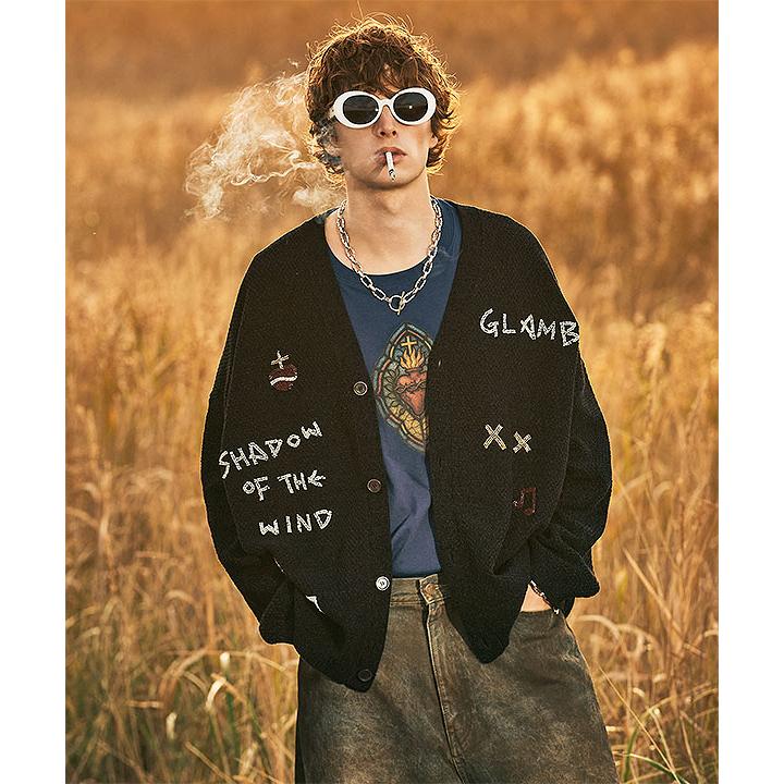 グラム カーデ glamb Hand Beaded Cardigan 送料無料の画像