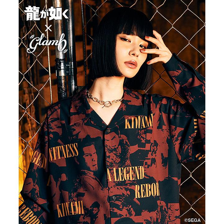 【新品・未開封】龍が如く極3 glamb 桐生一馬Tシャツ ブラックXL glamb（グラム） glamb×龍が如く 極3 / 龍が如く3外伝 Dark Ties 先行