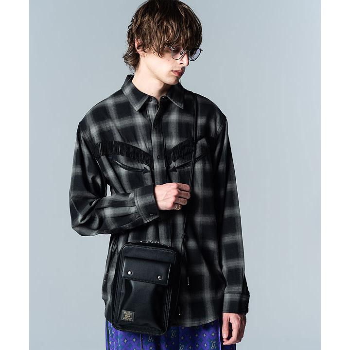 glamb　ブラックレザーサコッシュ glamb（グラム） SALE セール バッグ glamb Synth Leather Sacoche Bag
