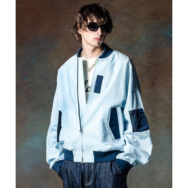 glamb グラム ジャケット Seersucker Summer MA-1 シアサッカー glamb グラム ジャケット Seersucker Summer MA-1 シアサッカー