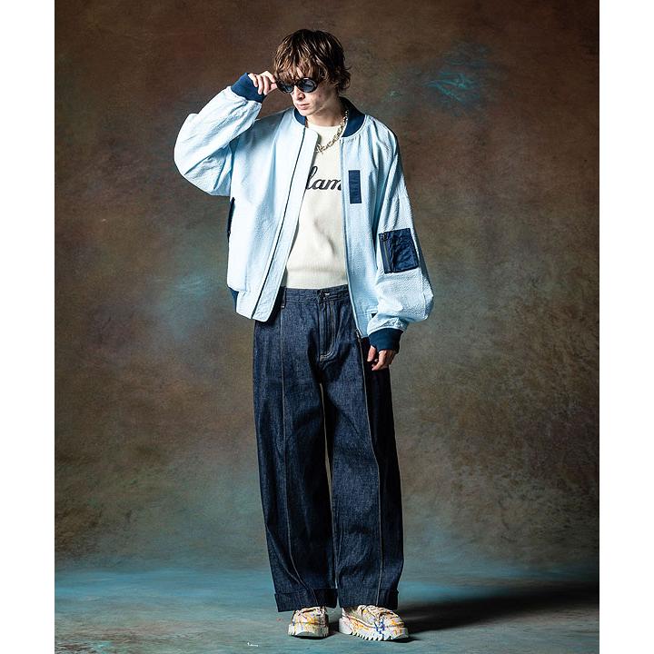 glamb グラム ジャケット Seersucker Summer MA-1 シアサッカー glamb グラム ジャケット Seersucker Summer MA-1 シアサッカー