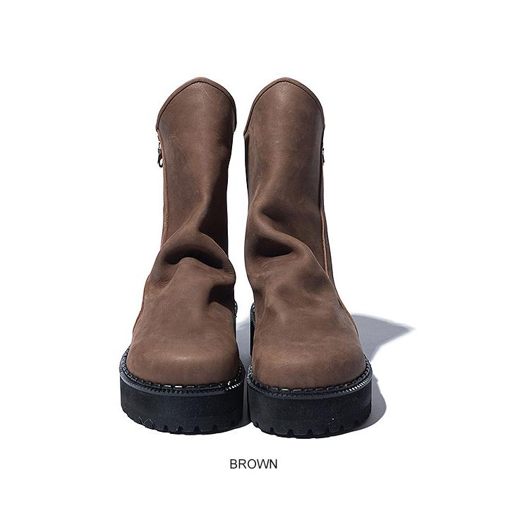 2026 夏 先行予約 7月中旬〜下旬入荷予定 グラム ブーツ glamb Drape Leather Boots ドレープレザーブーツ 送料無料 キャンセル不可の画像