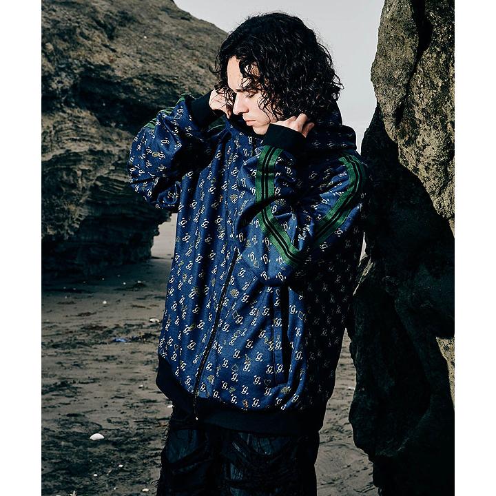 glamb Casino Monogram Hoodie ジップアップパーカー glamb パーカー Casino Monogram Hoodie / カジノモノグラム