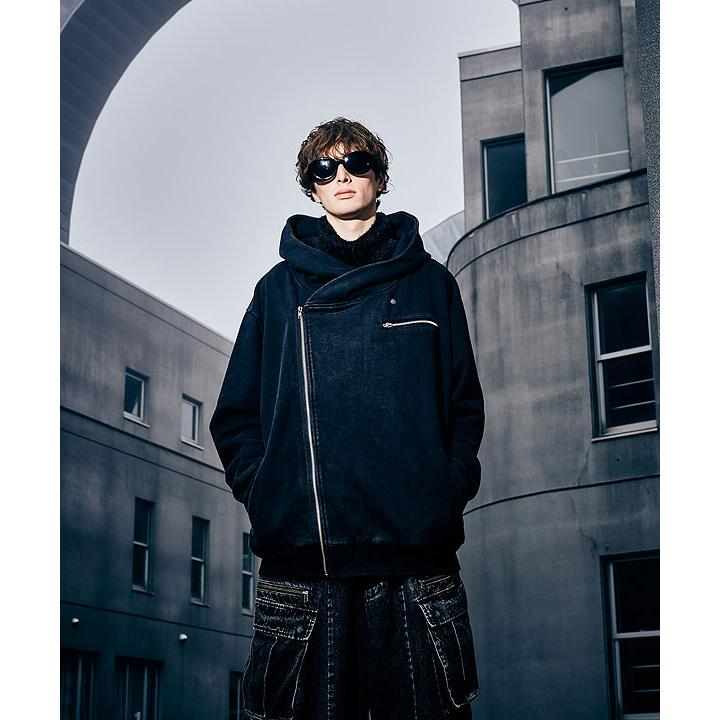 希少【glamb】24AW/グランジフェード/ライダースフーディ パーカー セール】Riders Hoodie / ライダースフーディ（パーカー）｜glamb
