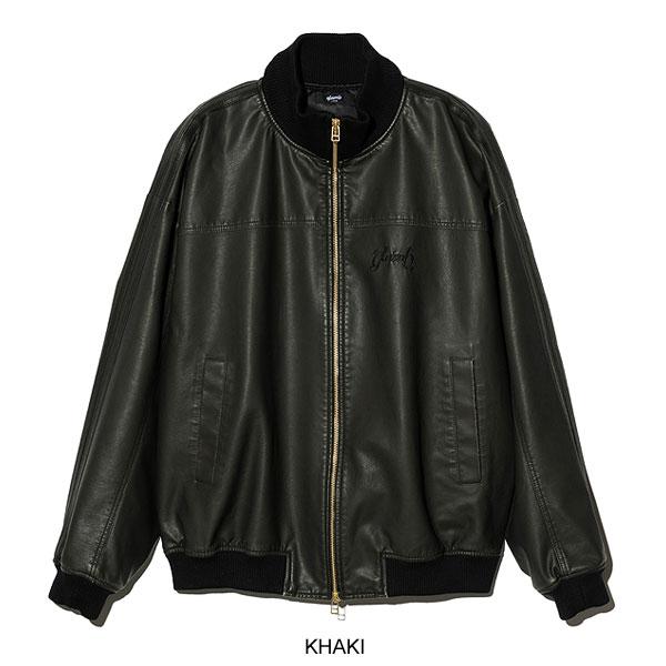 グラム ジャケット glamb Synth Leather Track Jacket レザー トラックジャケットの画像