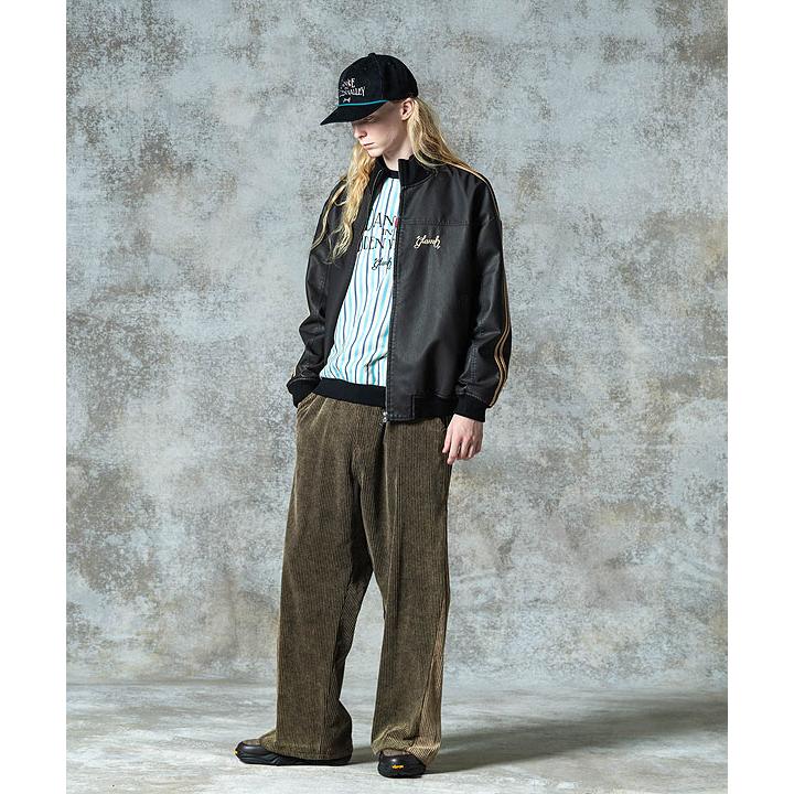 グラム ジャケット glamb Synth Leather Track Jacket レザー トラックジャケットの画像
