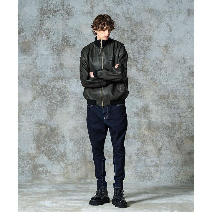 グラム ジャケット glamb Synth Leather Track Jacket レザー トラックジャケットの画像