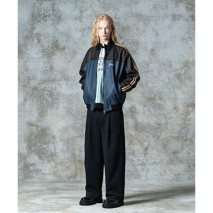 グラム ジャケット glamb Synth Leather Track Jacket レザー トラックジャケットの画像